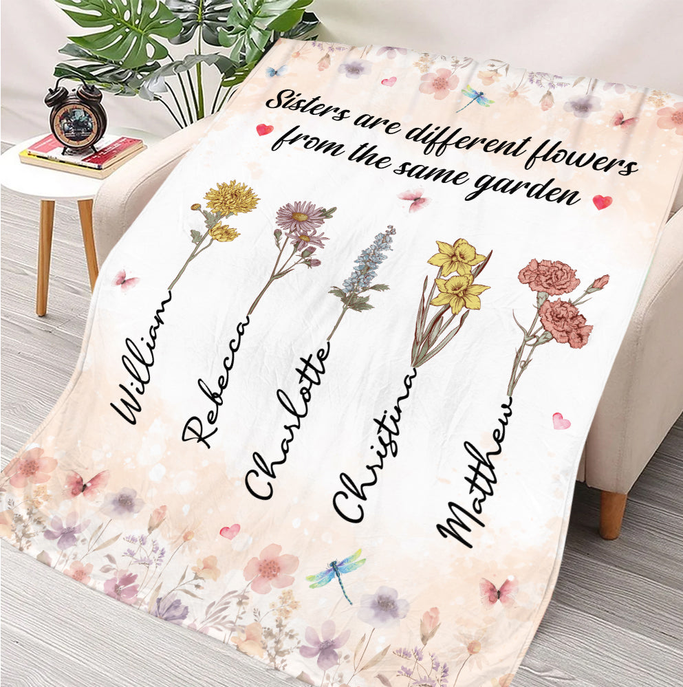 Flower Sister Blanket - Personalized Blanket