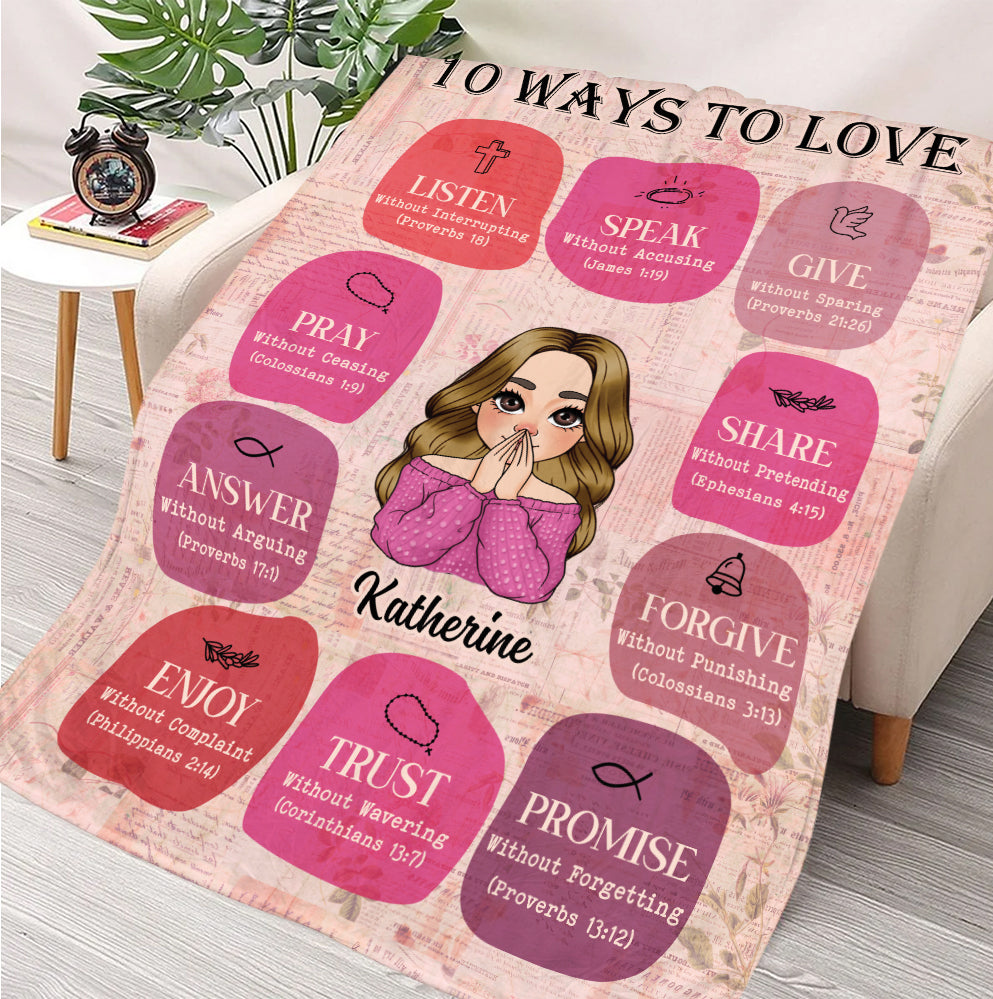10 Ways To Love Blanket - Personalized Blanket