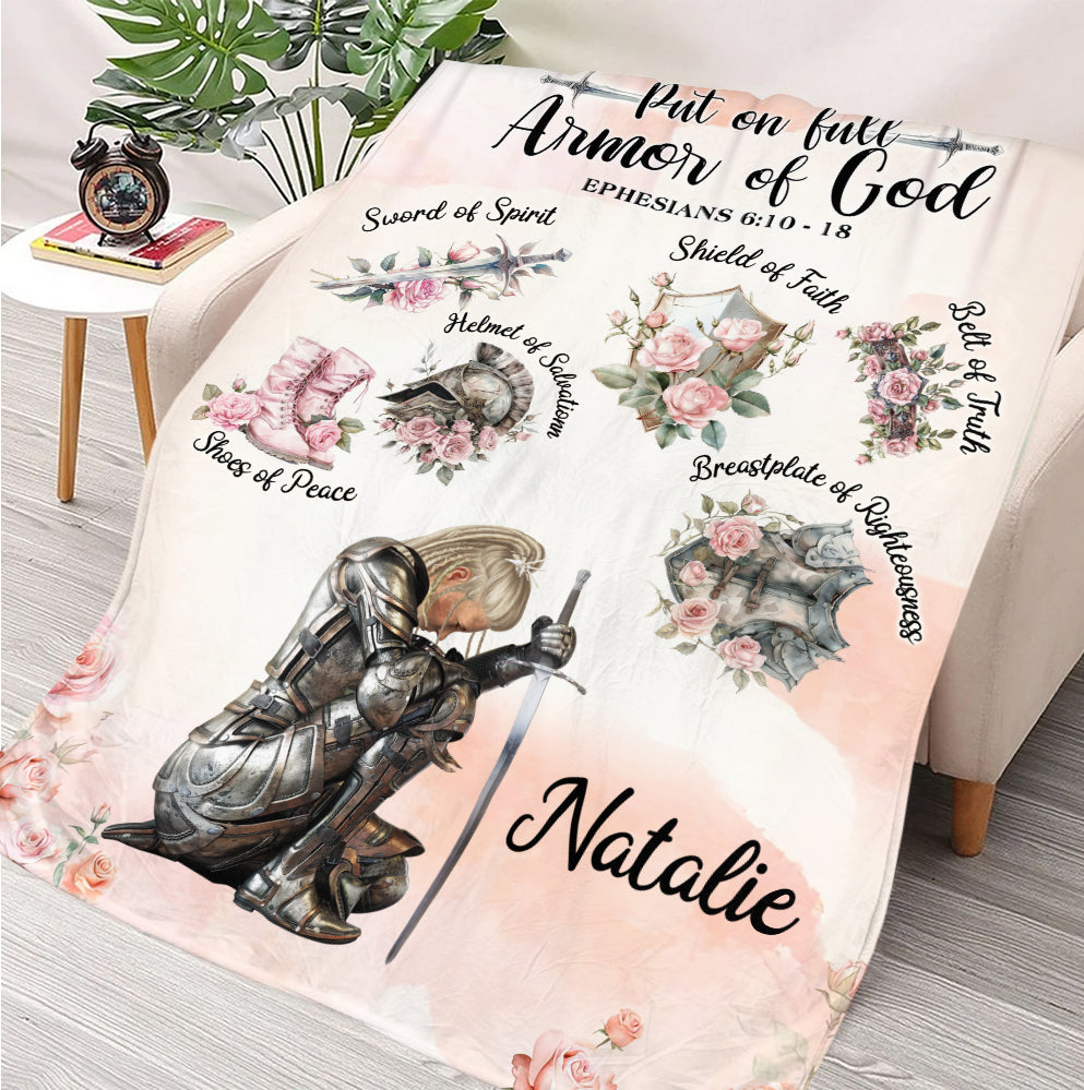 Put On The Full Armor Of God Blanket  - Personalized Blanket