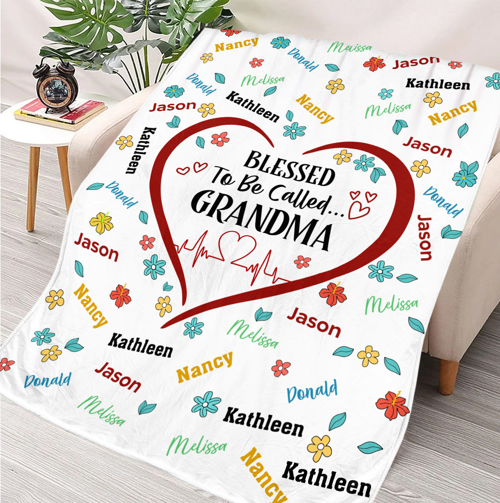 Blessed To Be Call Grandma Blanket - Personalized Blanket