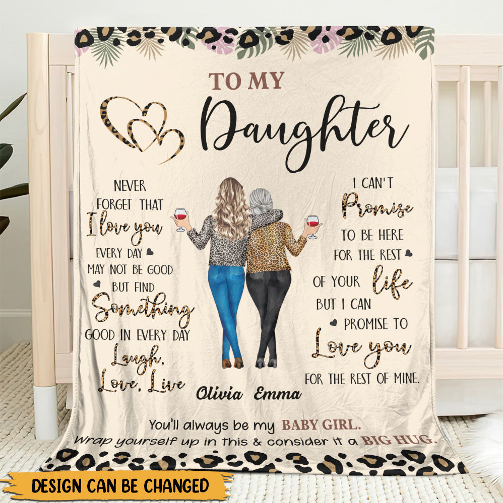 To My Mom/Daughter I Love You - Personalized Blanket - Best Gift For Mother, For Daughter - Giftago
