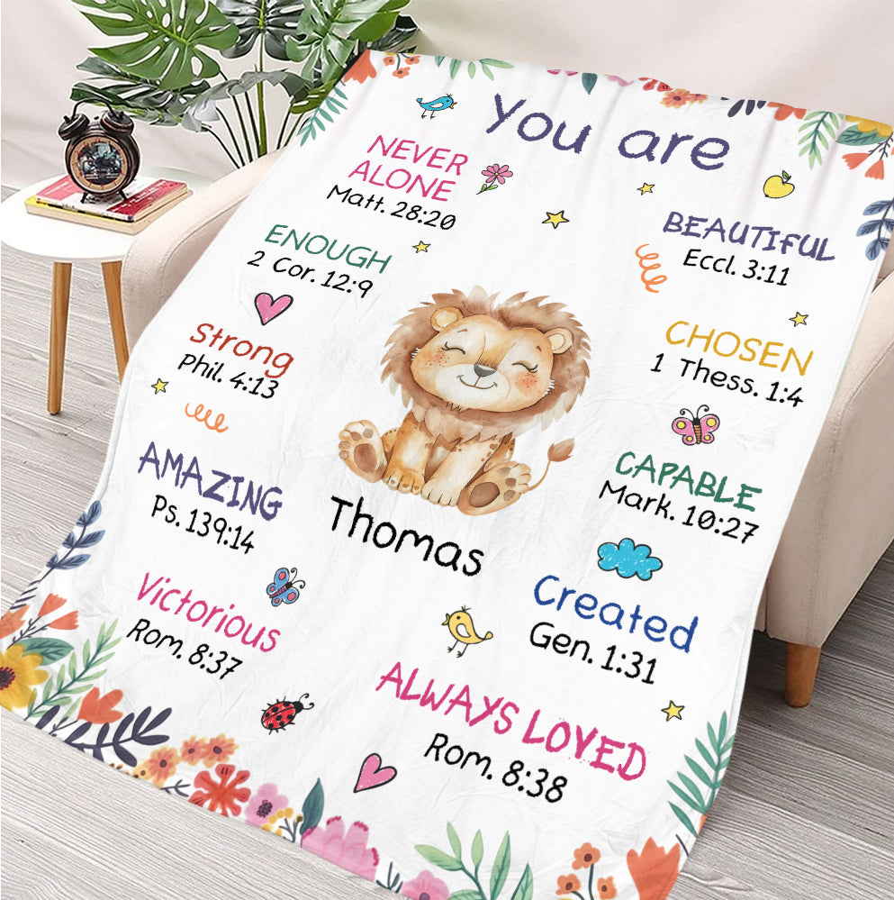 Watercolor Animal You Are Blanket - Personalized Blanket