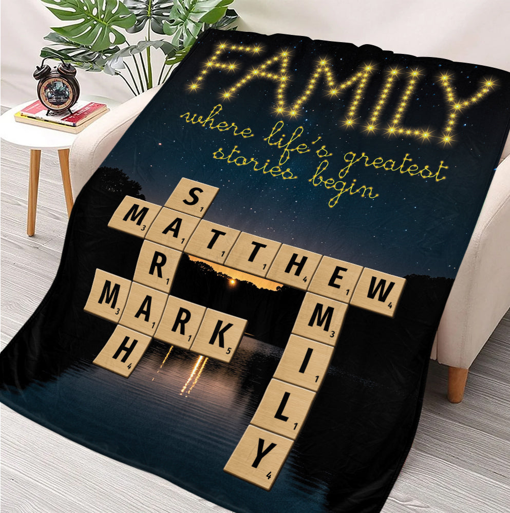 Family Blanket - Personalized Blanket