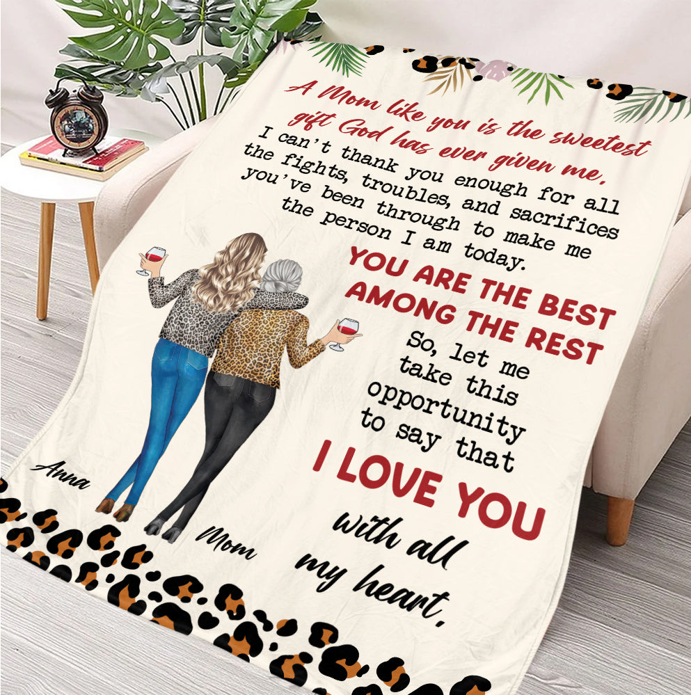 To My Mom You Are The Best Among The Rest, Gift For Mother's Day Blanket - Personalized Blanket