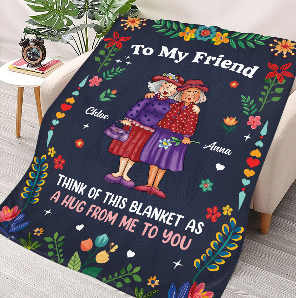 A Hug From Me To You Blanket - Personalized Blanket