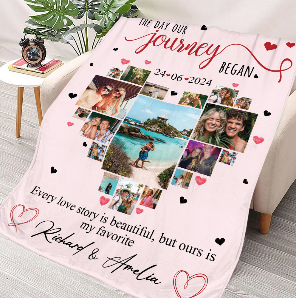 The Day Our Journey Began Blanket - Couple Blanket - Valentine Gift