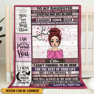 To My Daughter You Are My Sunshine - Personalized Blanket - Best Gift For Christmas, For Family - Giftago