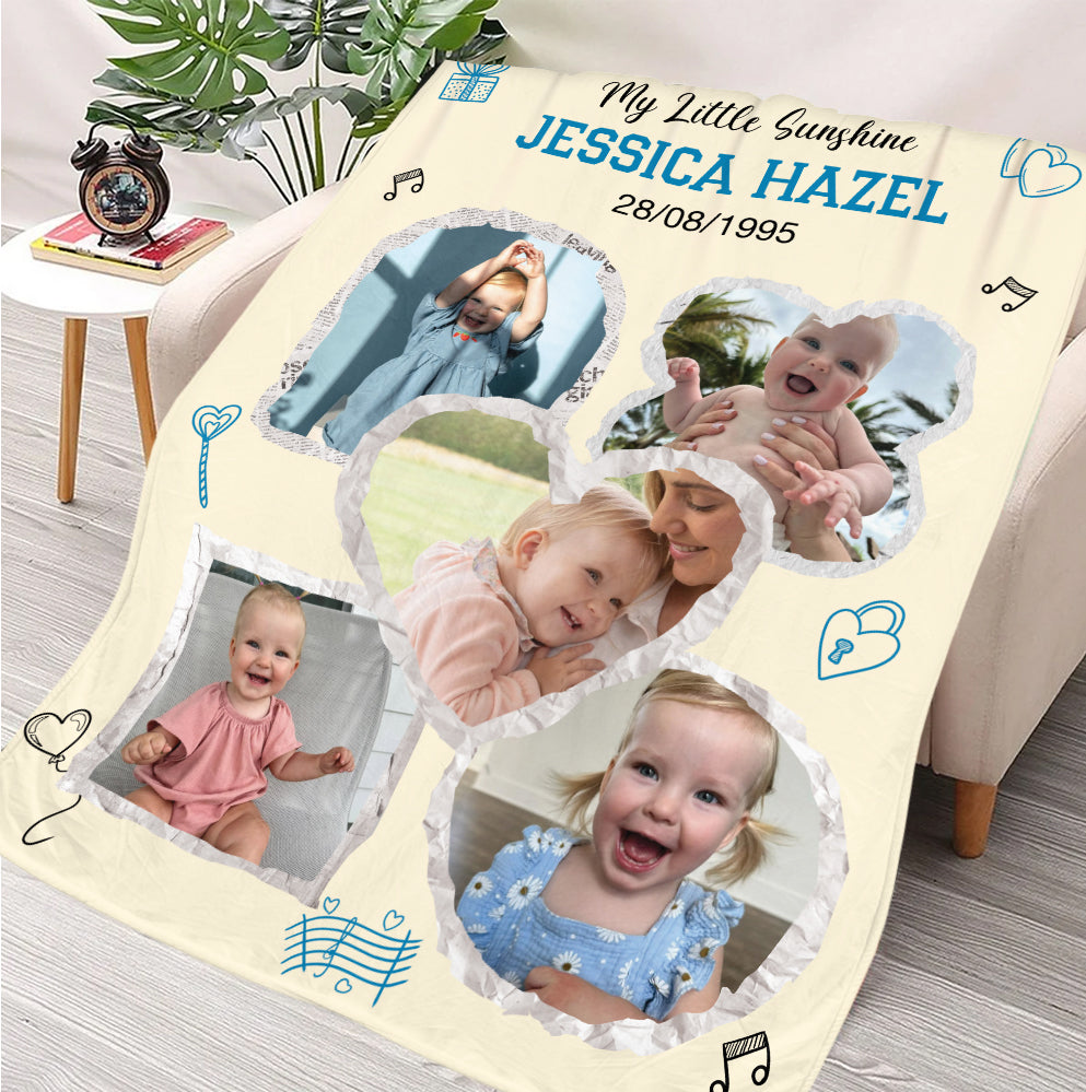 My Little Sunshine Blanket - Mom And Baby Blanket - Family Gift