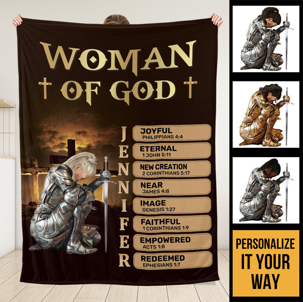 Woman Of God Blanket - Personalized Blanket
