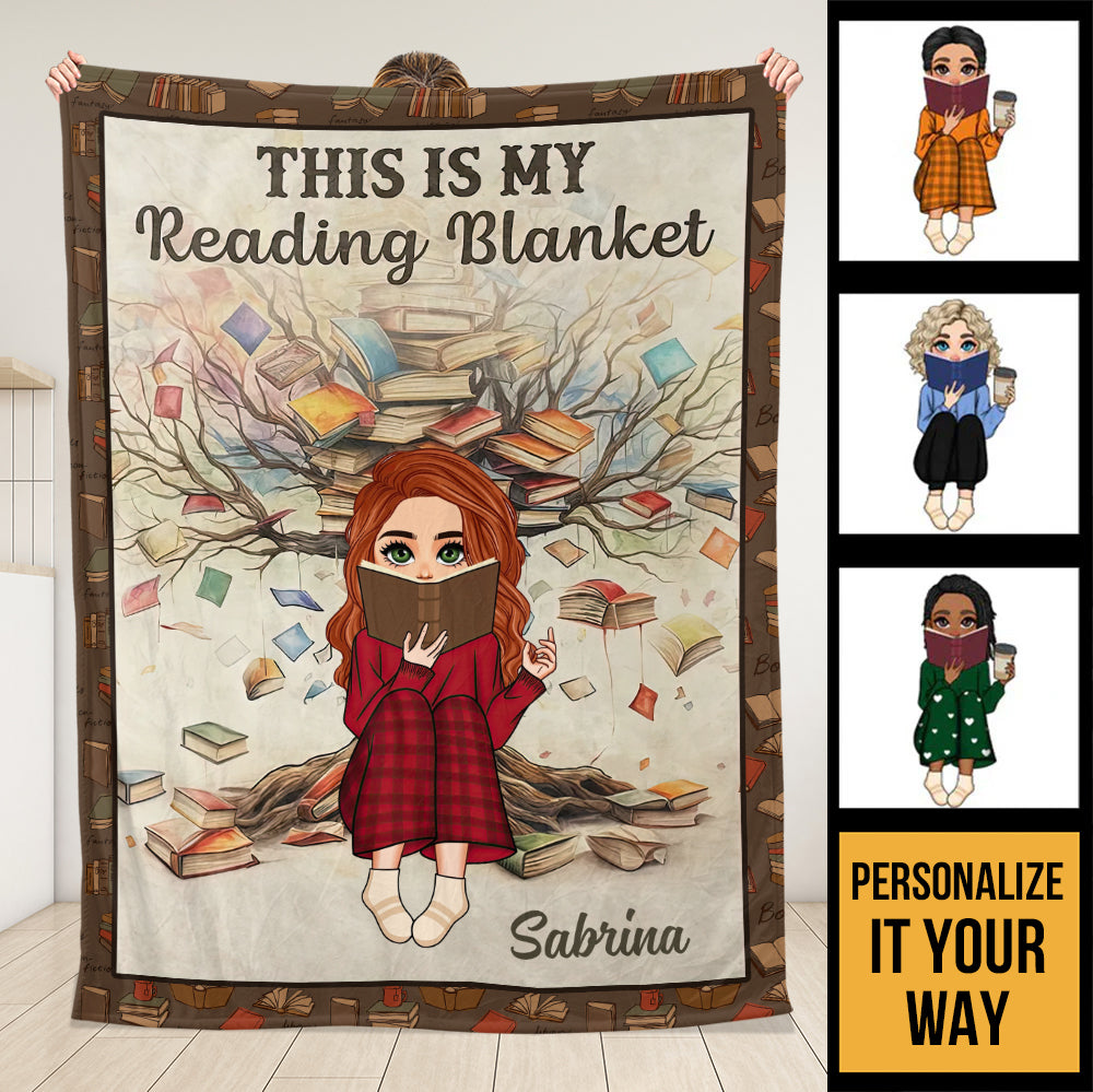 This Is My Reading Blanket - Personalized Blanket