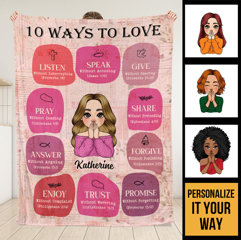 10 Ways To Love Blanket - Personalized Blanket
