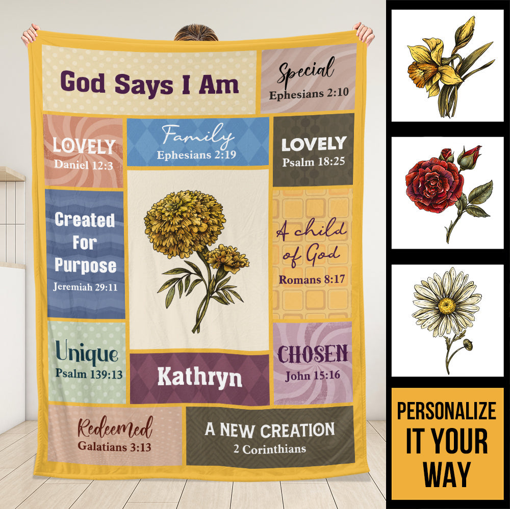 God Says Blanket - Personalized Blanket