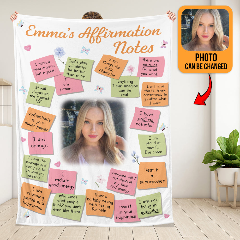 My Affimation Notes Blanket - Gift For Daughter, Granddaughter