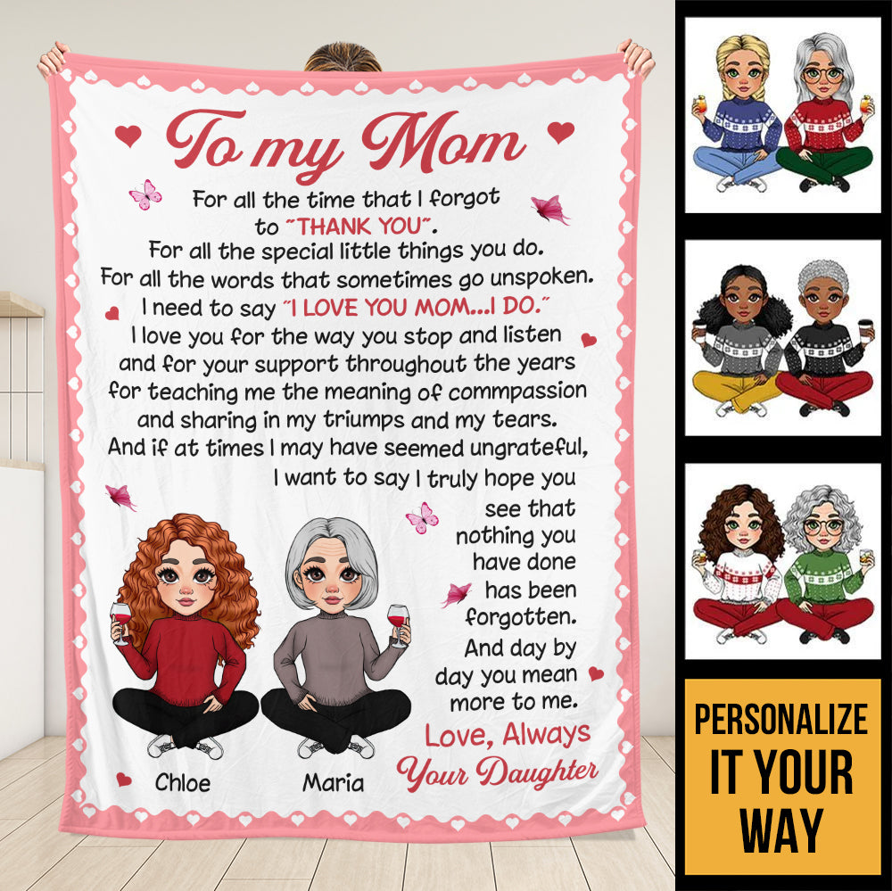 To My Mom, Gift For Mom, Gift For Mother's Day Blanket - Personalized Blanket