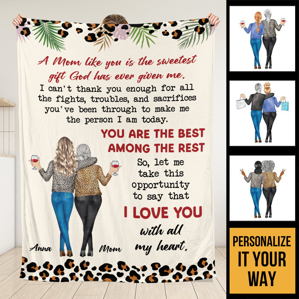 To My Mom You Are The Best Among The Rest, Gift For Mother's Day Blanket - Personalized Blanket