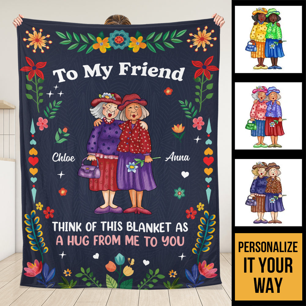 A Hug From Me To You Blanket - Personalized Blanket