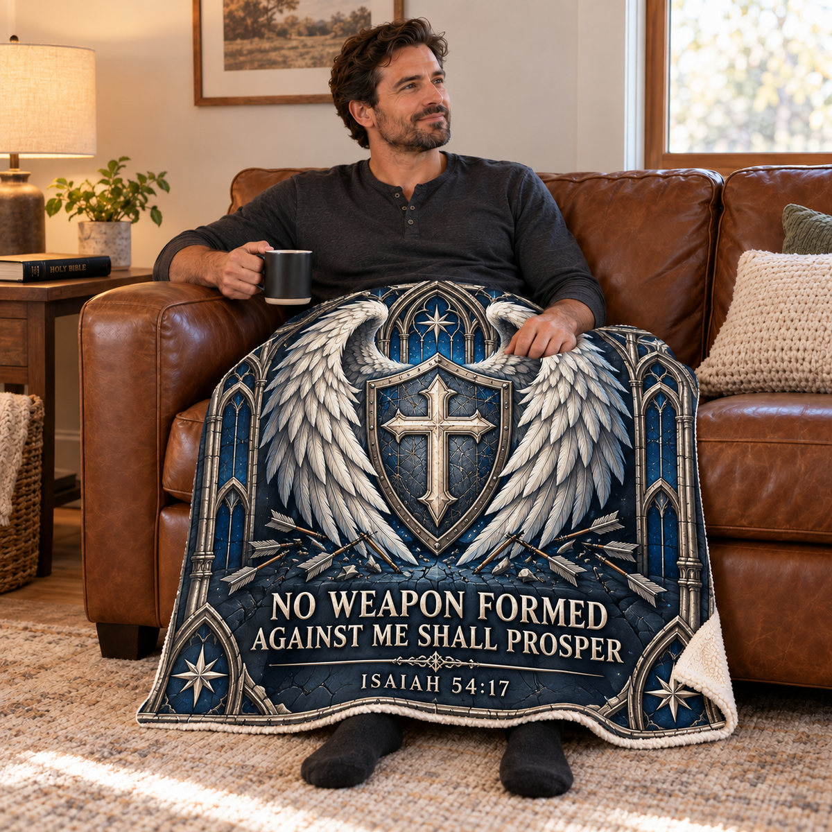 No Weapon Formed – Guardian Wings Isaiah 54:17 Christian Blanket