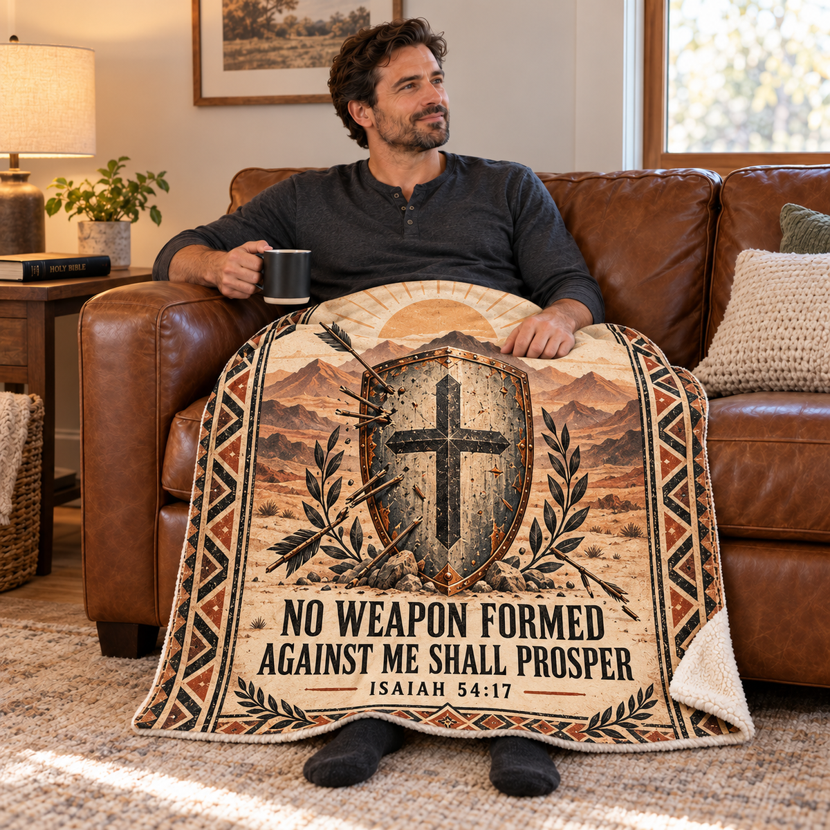 No Weapon Formed – Desert Shield Isaiah 54:17 Christian Blanket