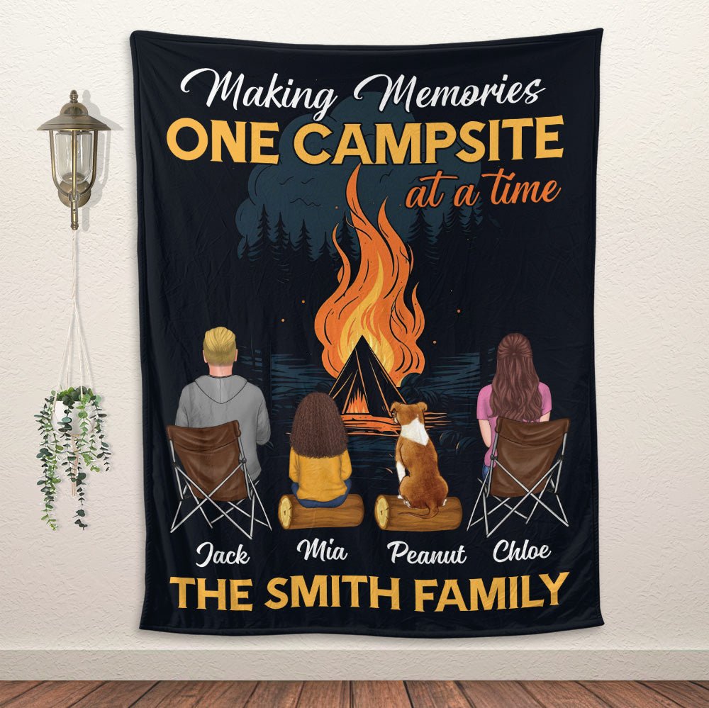 Making Memories Around The Campfire Blanket - Personalized Blanket
