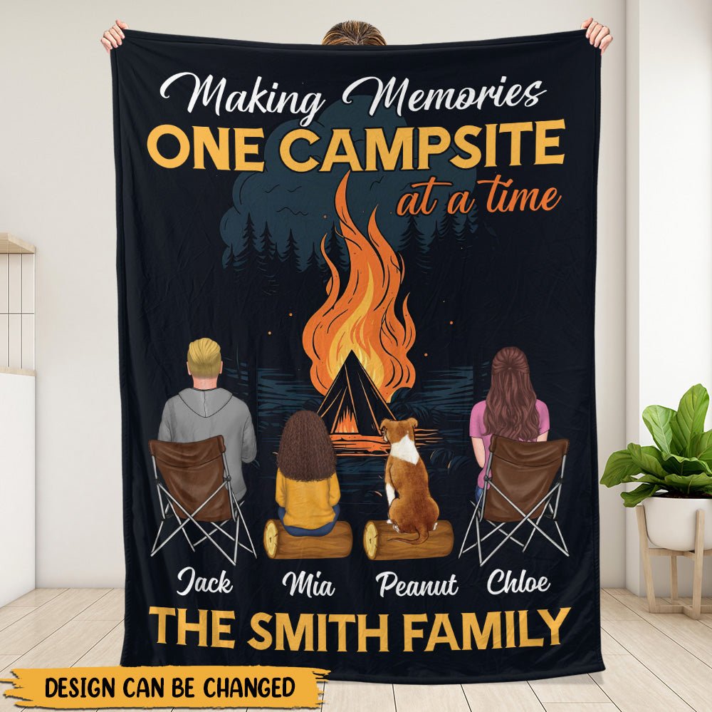Making Memories Around The Campfire Blanket - Personalized Blanket