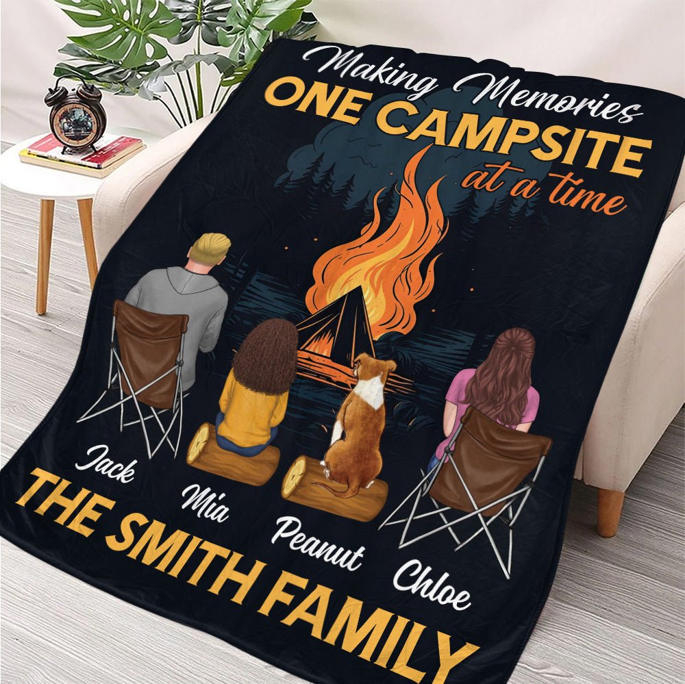 Making Memories Around The Campfire Blanket - Personalized Blanket