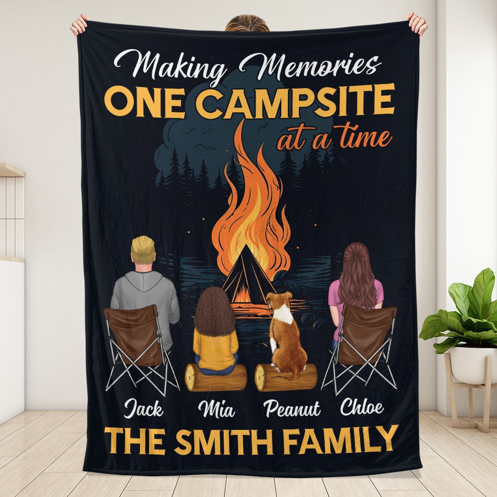 Making Memories Around The Campfire Blanket - Personalized Blanket