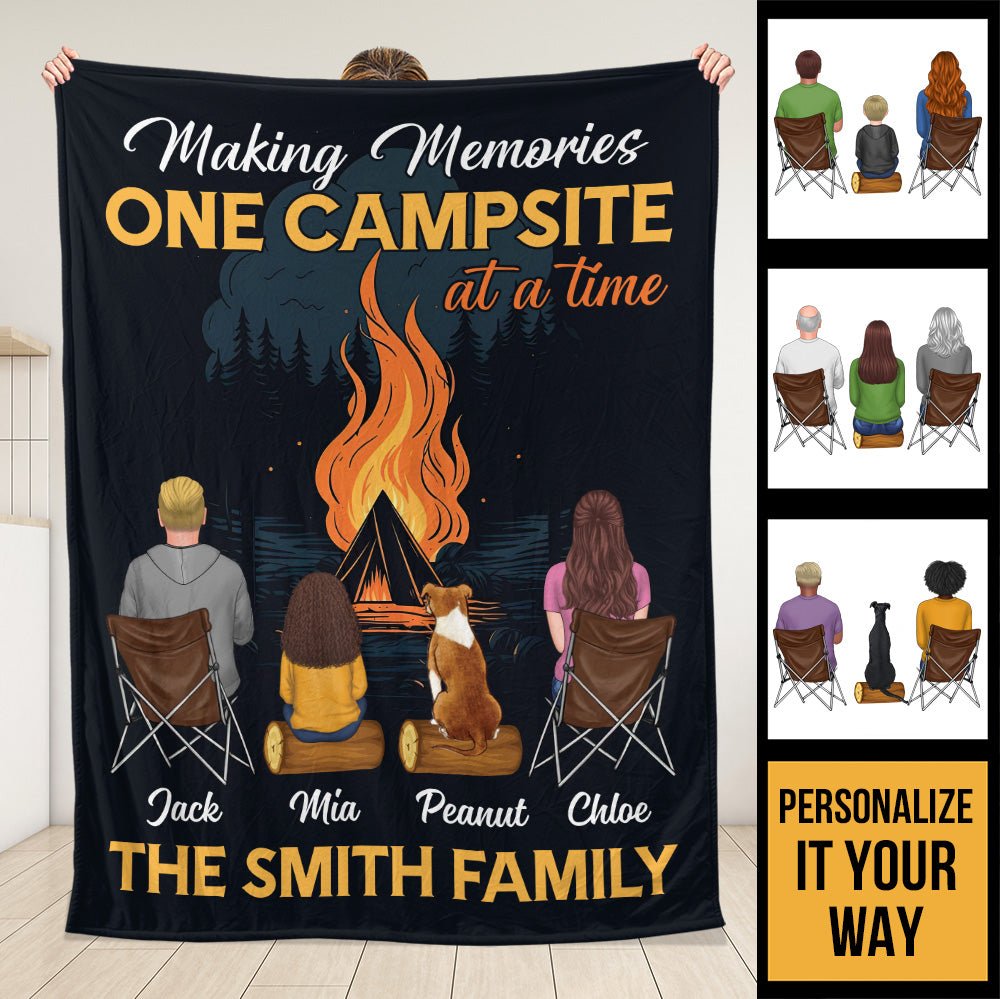 Making Memories Around The Campfire Blanket - Personalized Blanket