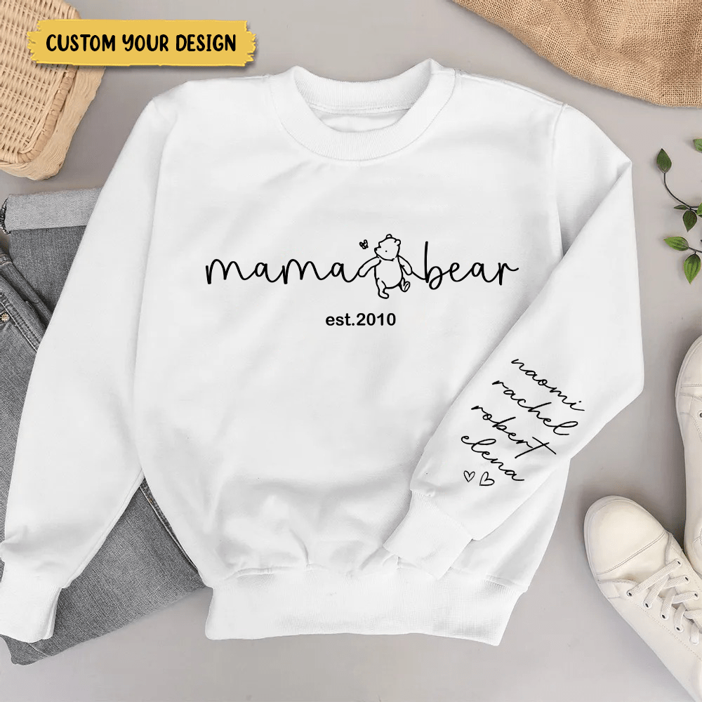 Mama Bear - Personalized Hoodie/SweatShirt - Best Gift For Mother, Grandma, Grandpa, Dad - Giftago