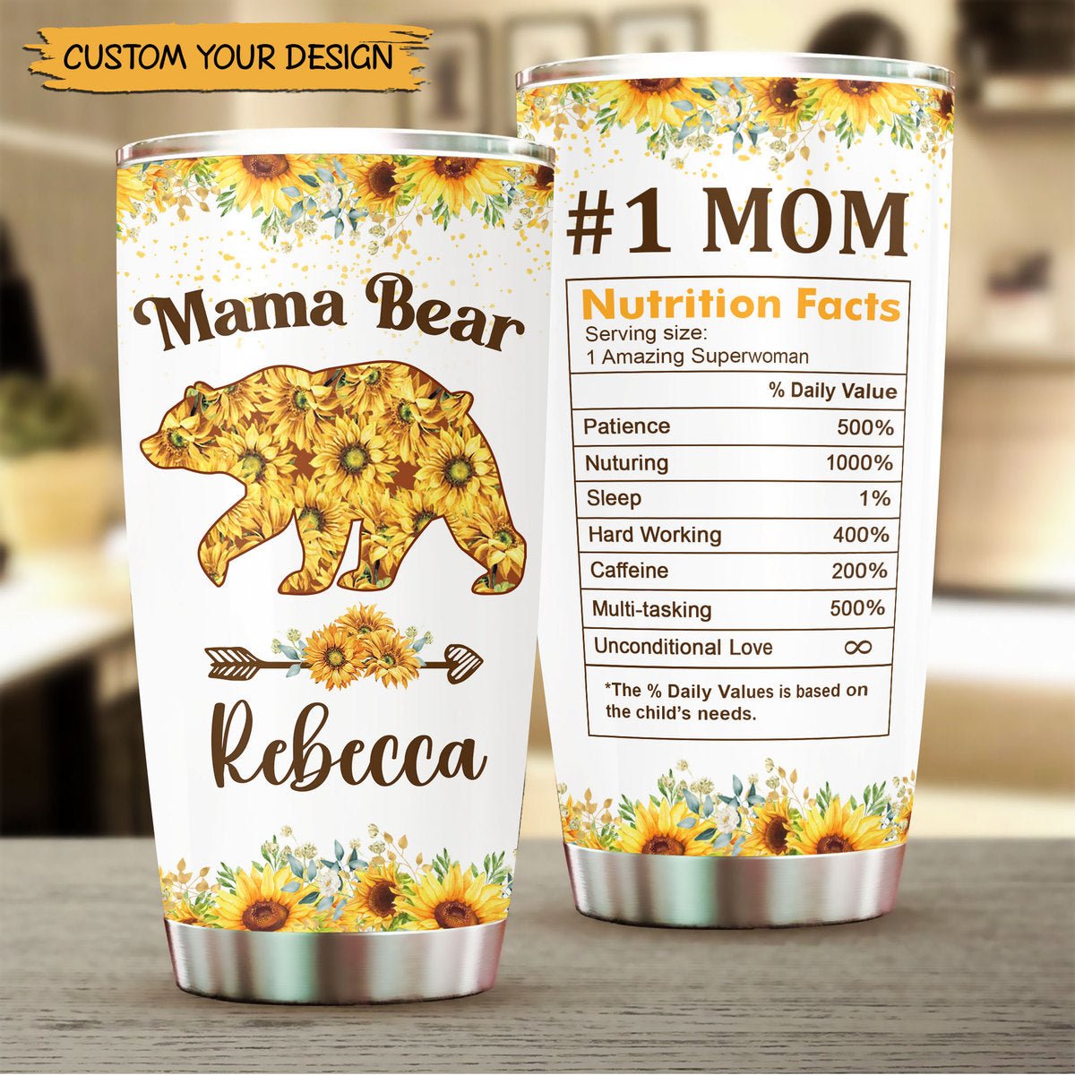 Mama's Bear - Personalized Tumbler - Best Gift For Mother - Giftago