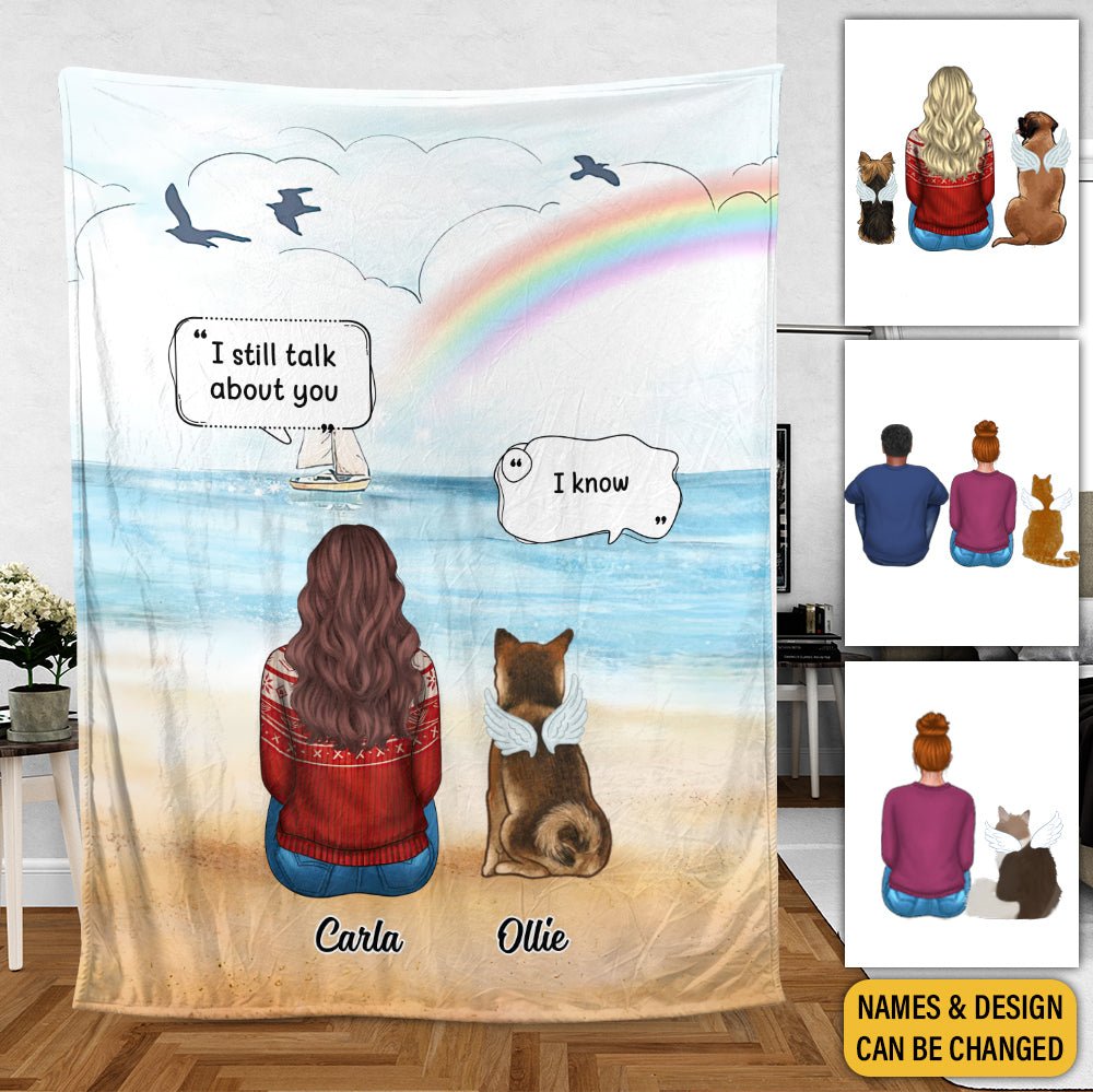 Memorial Pet - I Miss You (Version 2) - Personalized Blanket - Best Gift For Pet Lovers - Giftago