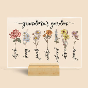 Grandma's Garden - Personalized Acrylic Plaque - Best Gift For Grandma - Giftago