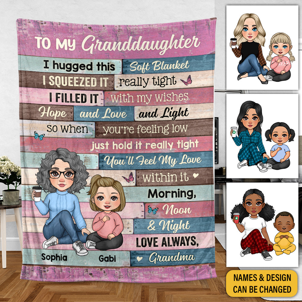 To My Granddaughter (For Kid) - Personalized Blanket - Best Gift For Christmas, For Family - Giftago