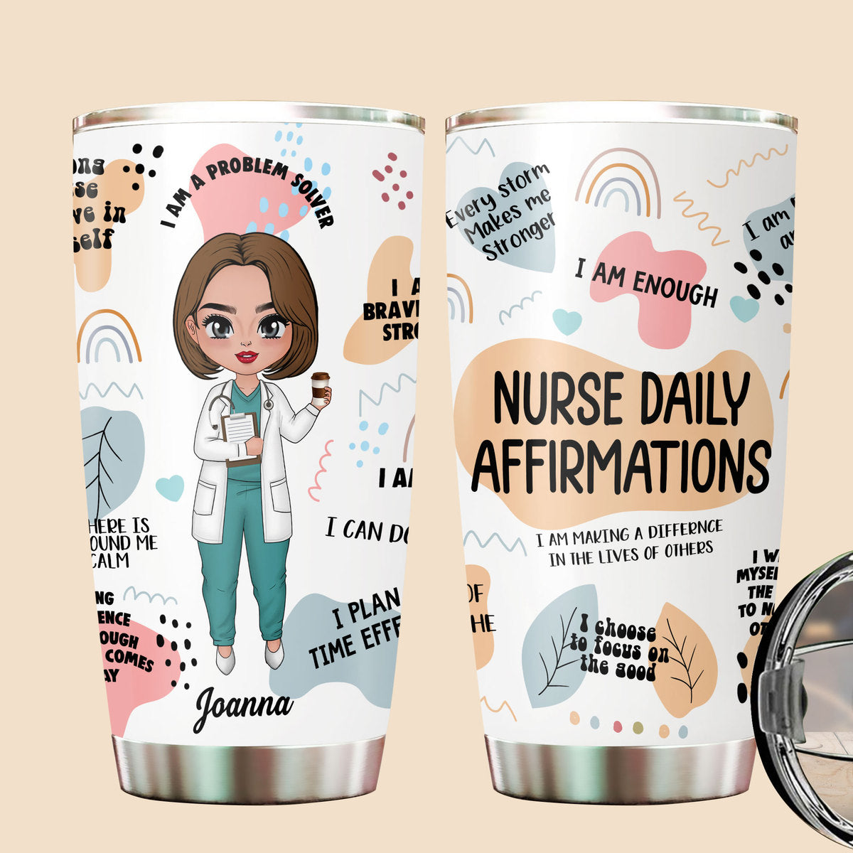 Nurse Daily Affirmations - Personalized Tumbler - Best Gift For Nurse, Doctor - Giftago