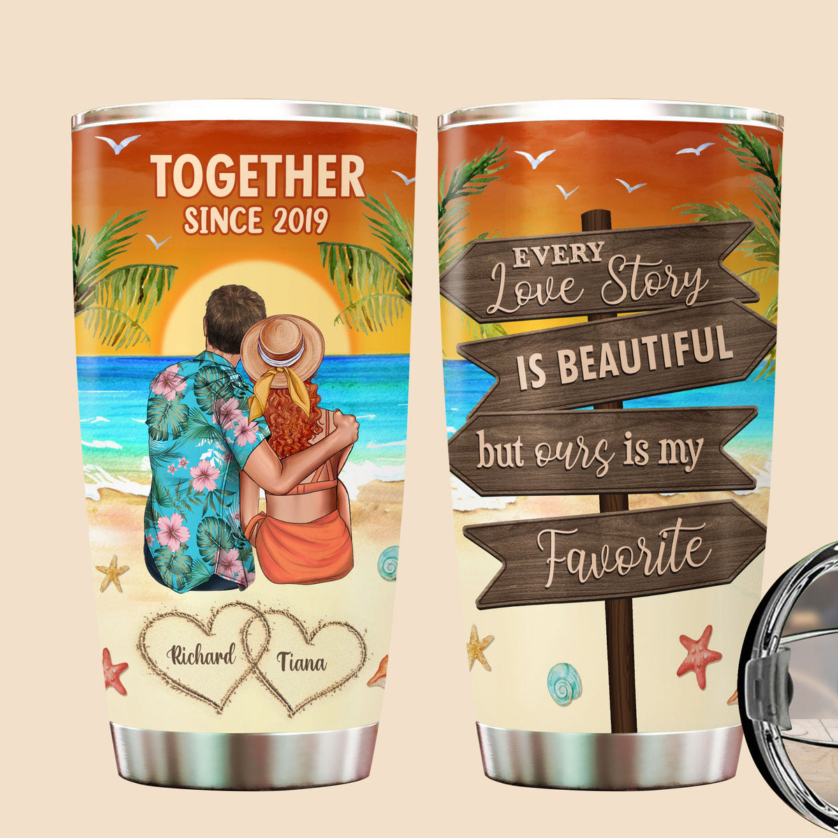 Love Story Is Beautiful - Personalized Tumbler - Best Gift For Summer - Giftago