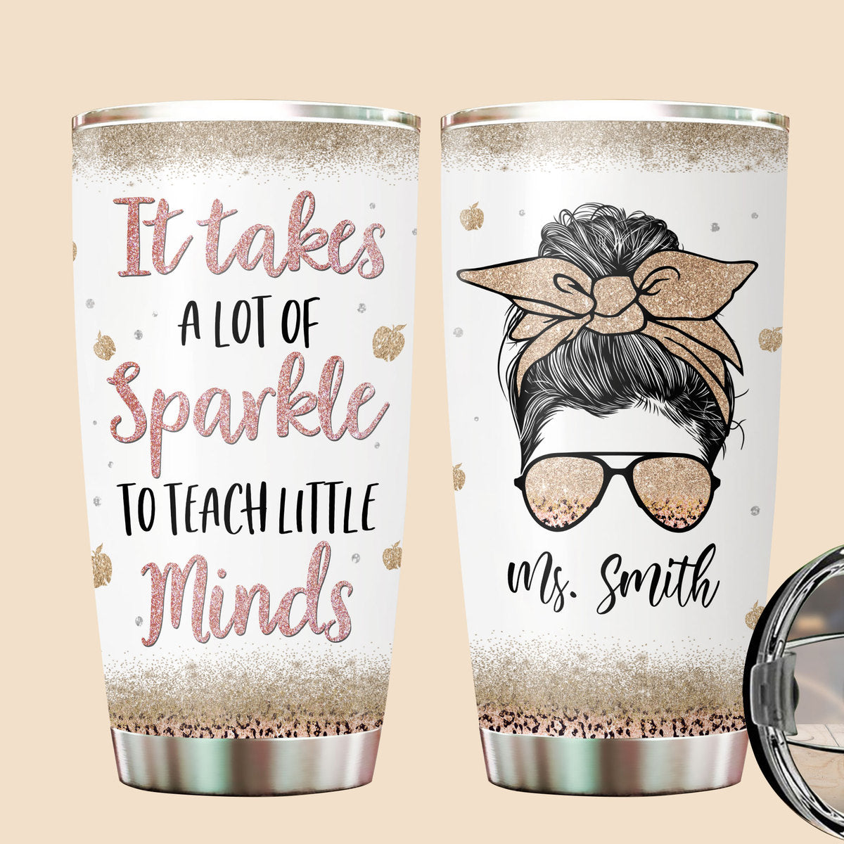 It Takes A Lot Of Sparkle - Personalized Tumbler - Best Gift For Teacher - Giftago