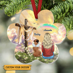 Personalized Acrylic Ornament - Pet Memorial Flower - Pet Sympathy Loss Gift - Giftago