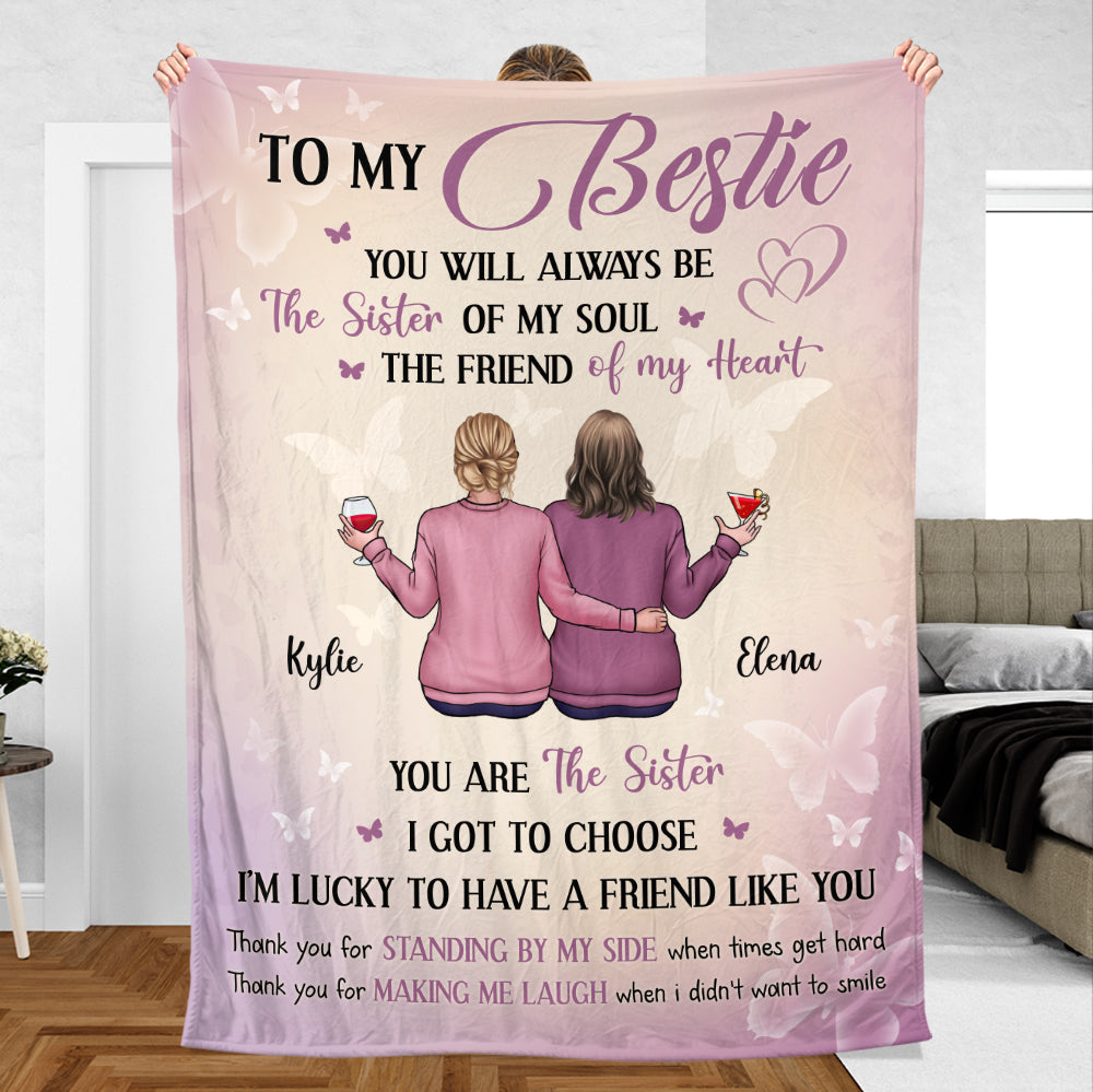 To My Bestie You Are My Sister - Personalized Blanket - Best Gift For Birthday - Giftago