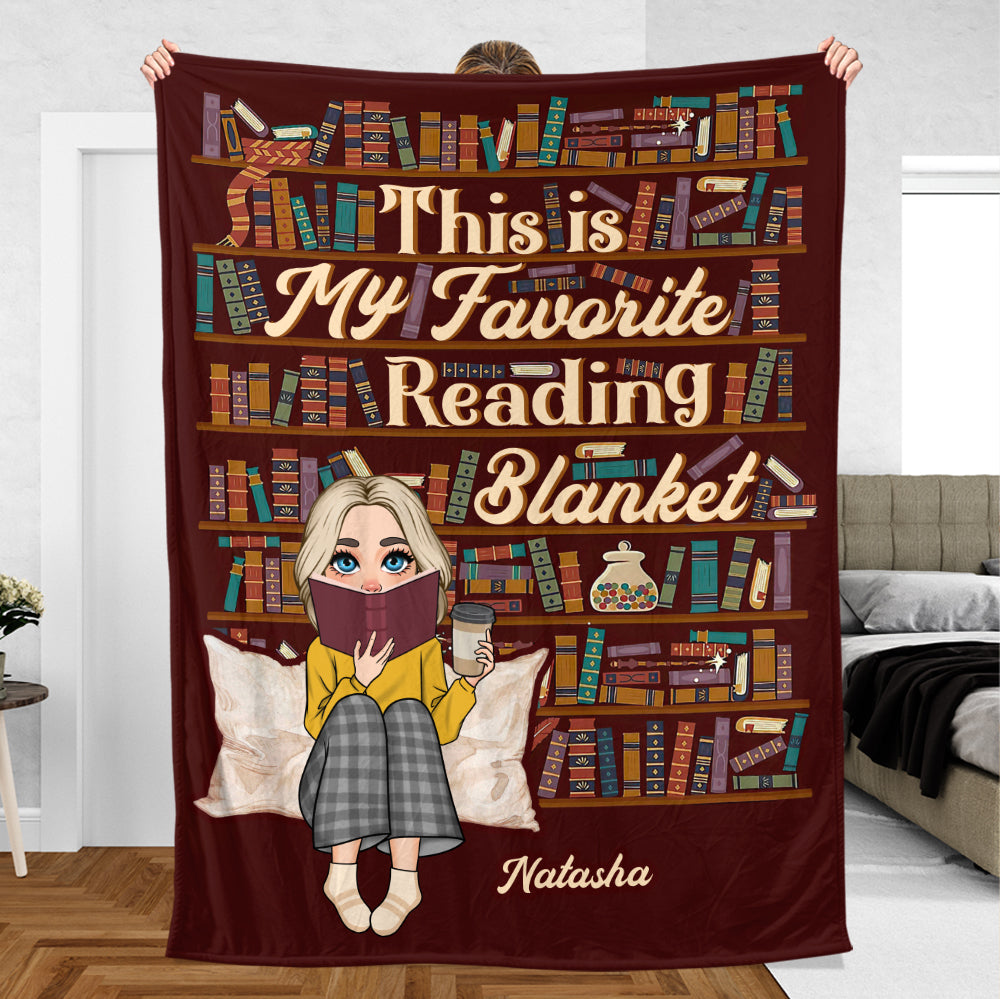 This Is My Favorite Reading Blanket - Personalized Blanket - Thoughtful Gift For Birthday, Christmas - Giftago