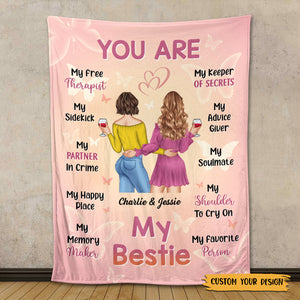 You Are My Bestie - Personalized Blanket - Meaningful Gift For Birthday - Giftago