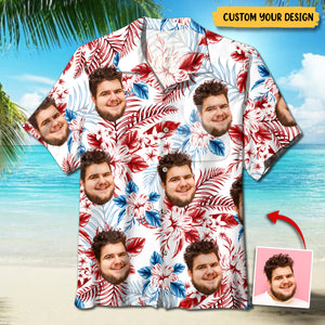 Tropical Face (Version 2) - Personalized Hawaiian Shirt - Best Gift For Summer - Giftago
