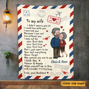 To My Wife/To My Husband Old Couple - Personalized Blanket - Meaningful Gift For Valentine, For Couple - Giftago