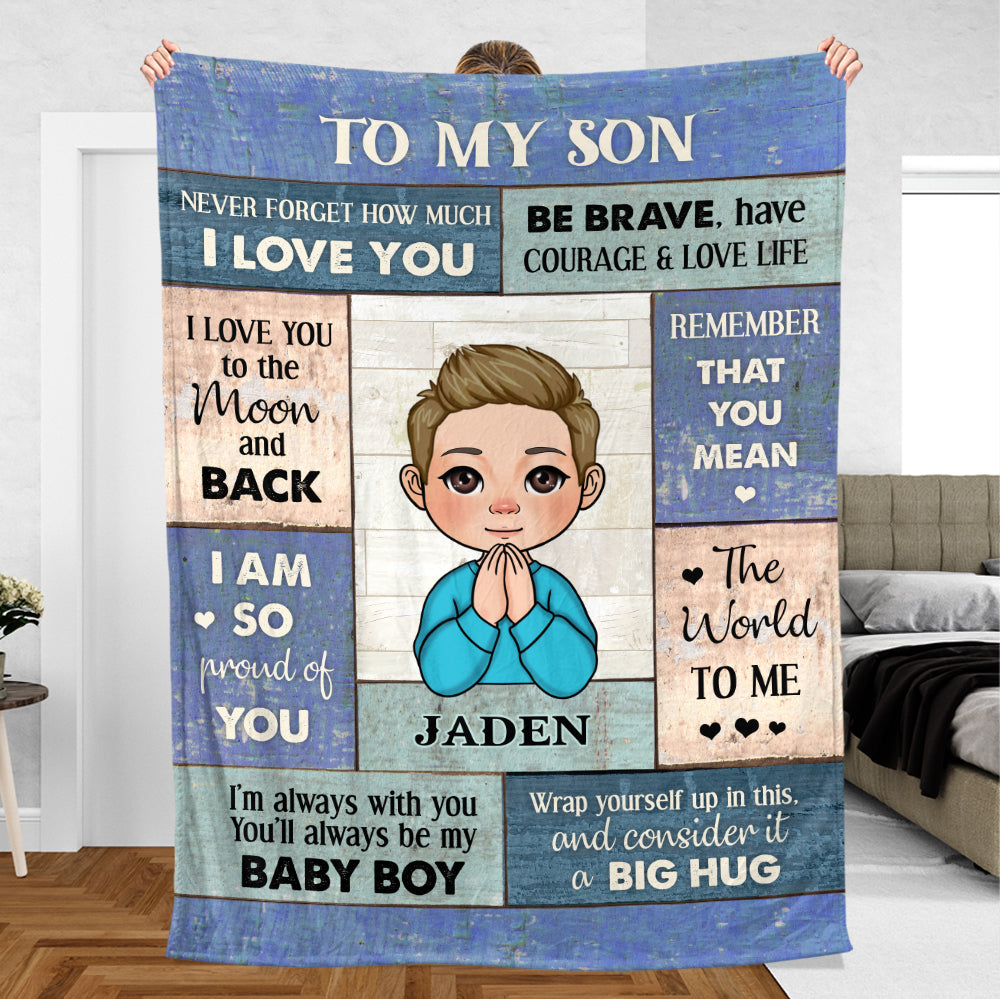 To My Son - Personalized Blanket - Best Gift For Son - Giftago