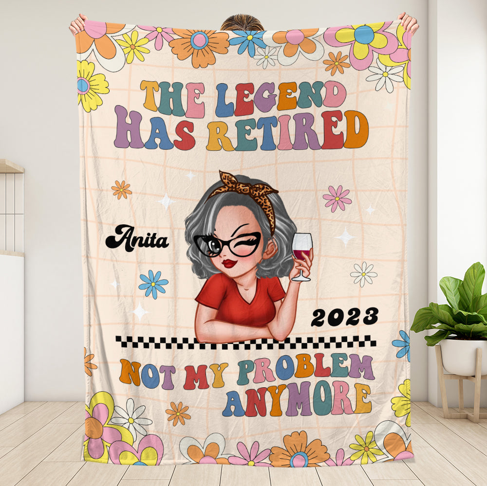 The Legend Has Retired Cute Flower - Personalized Blanket