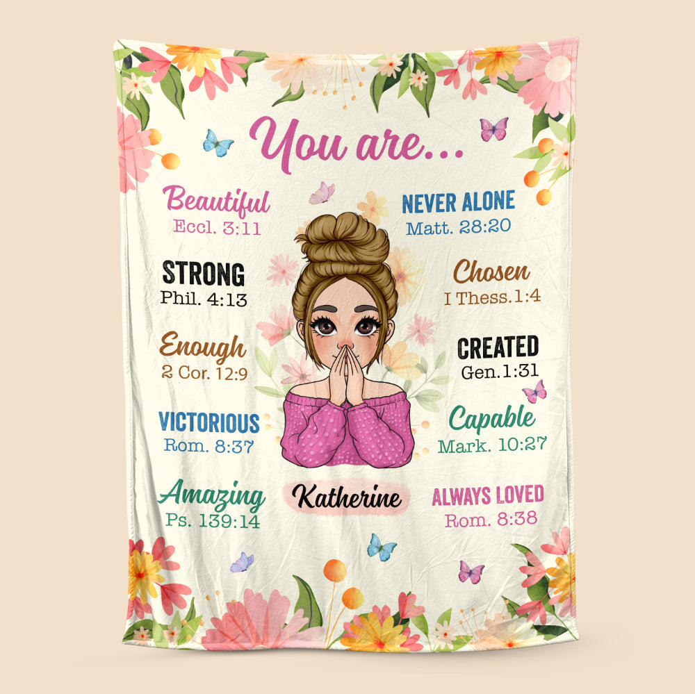 You Are Beautiful - Personalized Blanket - Best Gift For Mom, Daughter, Sister, Friend, Wife - Giftago