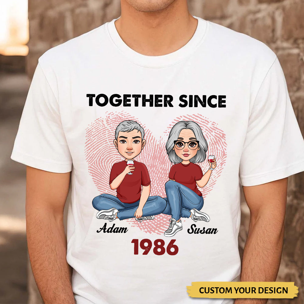 Together Since Couple - Personalized T-Shirt/ Hoodie - Best Gift For Valentine, For Couple - Giftago