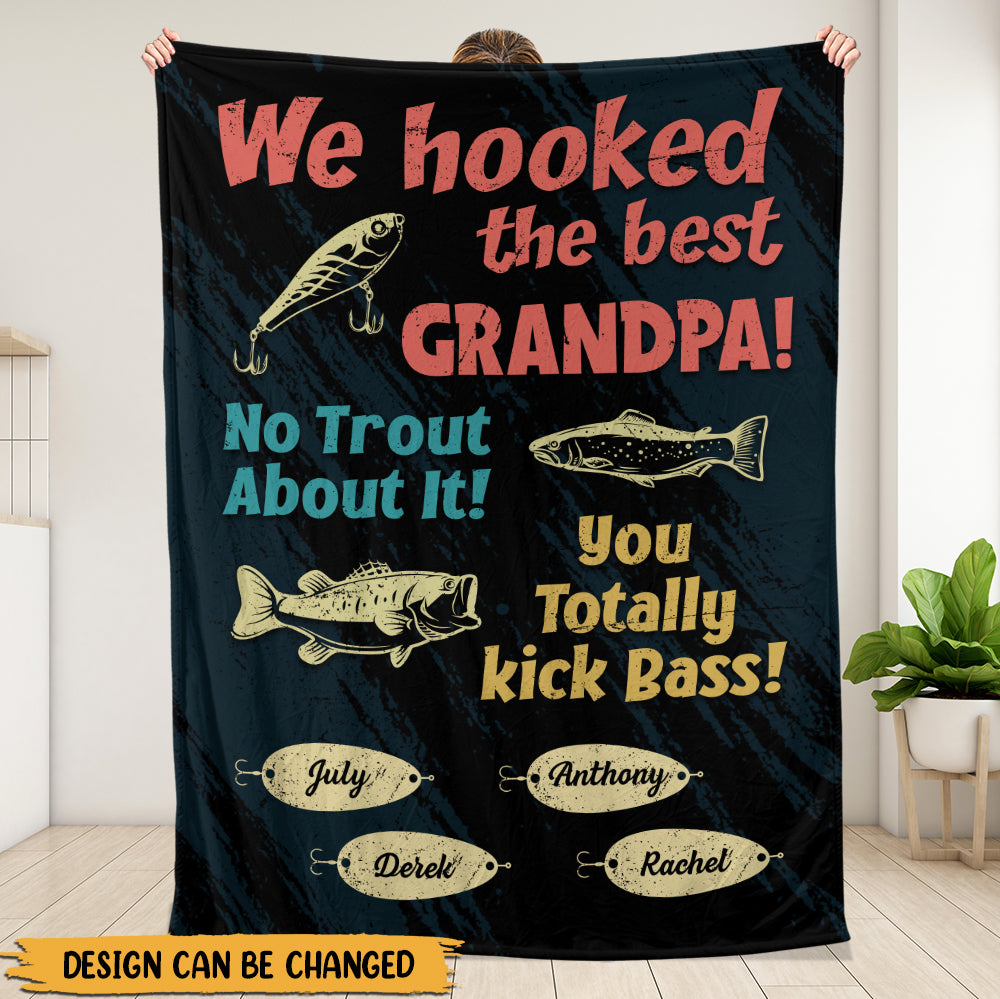 We Hooked The Best Dad Blanket - Personalized Blanket -  Best Gift For Father, Grandpa - Giftago