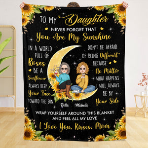 To My Daughter - You Are My Sunshine - Personalized Blanket - Best Gift For Daughter, Granddaughter - Giftago