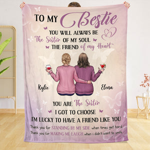 To My Bestie You Are My Sister - Personalized Blanket - Best Gift For Birthday - Giftago