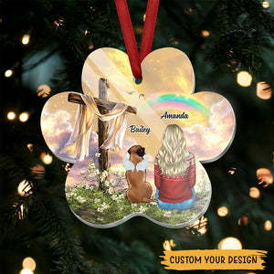 Personalized Acrylic Ornament - Pet Memorial Flower - Pet Sympathy Loss Gift - Giftago