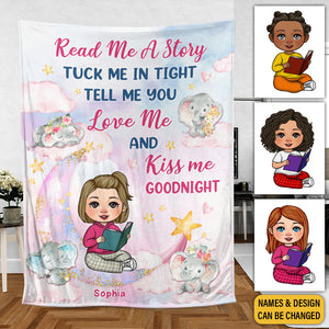 Read Me A Story - Personalized Blanket - Thoughtful Gift For Birthday, Christmas - Giftago